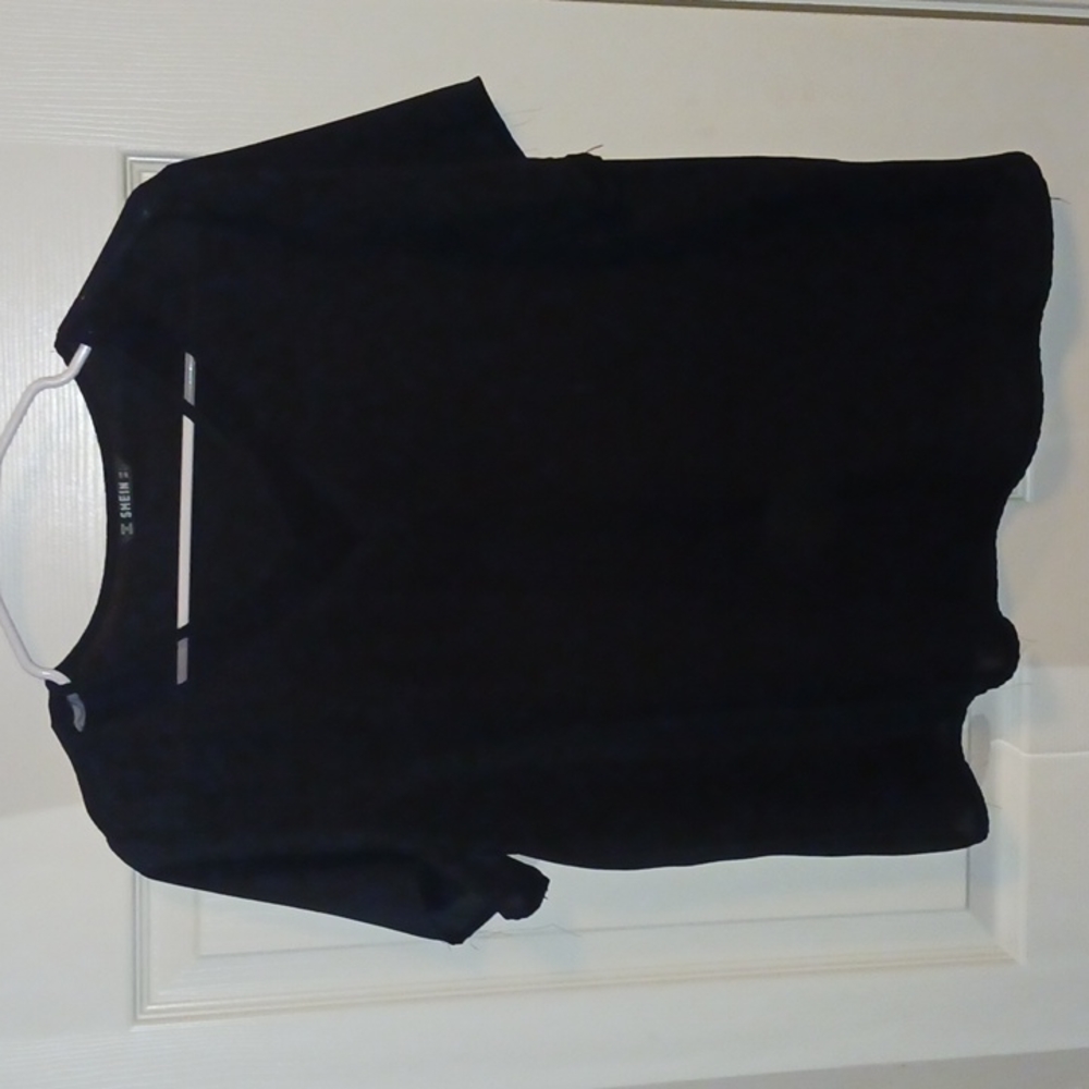 Black V neck Blouse